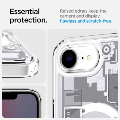 15. Etui Spigen Ultra Hybrid MagSafe na iPhone 16e / 17e Zero One - białe