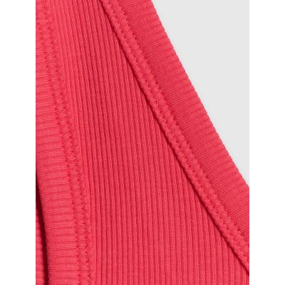 6. Top slim z prążkowanej dzianiny damsk 4F 4FRSS26TSLEF337-62S