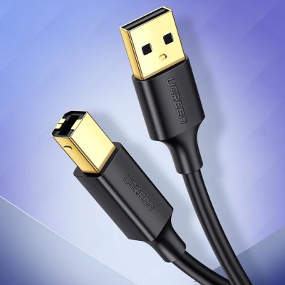 8. Ugreen kabel USB Typ B do drukarki (męski) - USB 2.0 (męski) 480 Mbps 1 m czarny (US135 20846)