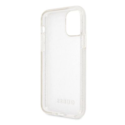 4. Etui Guess Glitter na iPhone 11 Pro Max - srebrne