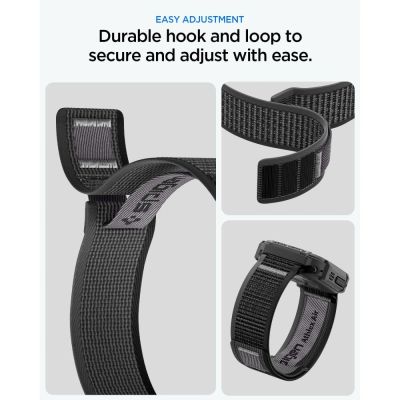 11. Zestaw etui Spigen Rugged Armor + pasek Spigen Athlex Air na Apple Watch Ultra (49 mm) - czarno-szare