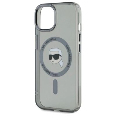 6. Karl Lagerfeld KLHMP15SHLSKIK iPhone 15   6.1" czarny/black hardcase IML Metal Karl Head MagSafe