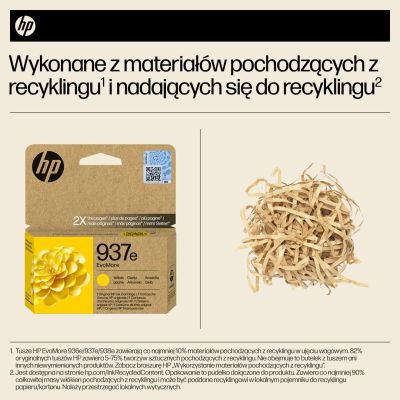 16. HP Oryginalny żółty tusz 937e EvoMore