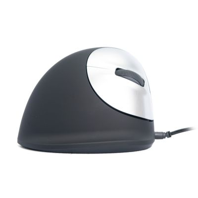7. Ergonomiczna mysz dla praworęcznych R-Go Pele HE USB duża czarna/srebrna retail