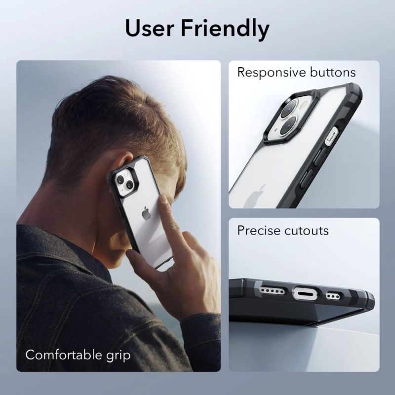 6. Etui ESR Air Armor na iPhone 14 Plus - przezroczysto-czarne