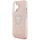 6. Etui Guess IML Metal Glitter 4G Circle Triangle MagSafe na iPhone 16 - różowe