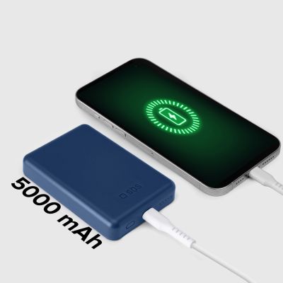 7. Powerbank SBS TEBB5000MAG1CB 5000 mAh kompatybilny z MagSafe - niebieski