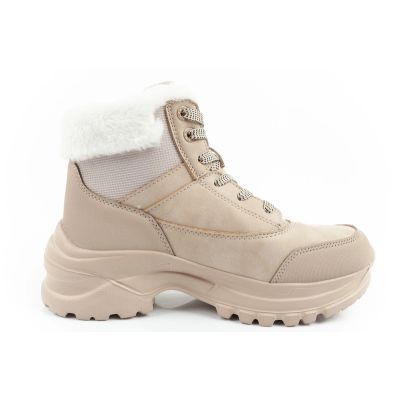 4. Lee Cooper buty sportowe damskie zimowe trekkingowe Lee Cooper ocieplane beżowe