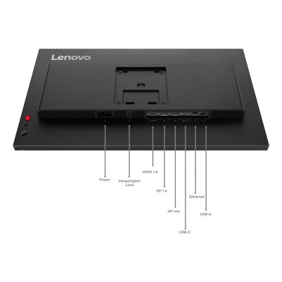 20. Lenovo ThinkVision T24D-40 monitor komputerowy 60,5 cm (23.8") 1920 x 1080 px Full HD LCD Czarny