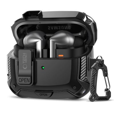 Etui Tech-Protect Silicone Hook na Samsung Galaxy Buds 3 / 3 FE / 3 Pro - czarne