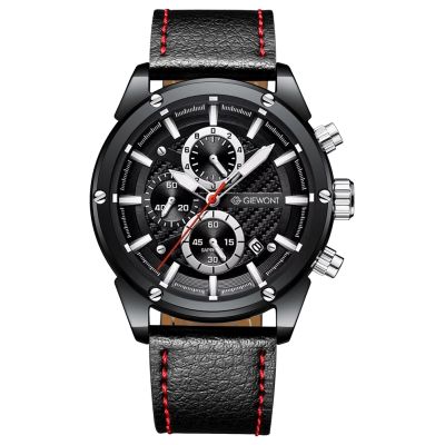 12. Zegarek Męski Giewont Chronograph Sapphire Czarny GW8810-A1