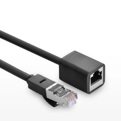4. Kabel Ugreen NW112 11282 sieciowy Ethernet RJ45 (żeński) - RJ45 (męski) F/UTP Cat. 6 1 Gbps 3m - czarny