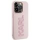 4. Etui Karl Lagerfeld 3D Rubber Glitter Logo na iPhone 15 Pro Max - różowe