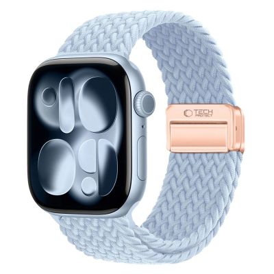 6. Pasek Tech-Protect Nylonmag na Apple Watch 4 / 5 / 6 / 7 / 8 / 9 / SE (38 / 40 / 41 mm) - niebieski