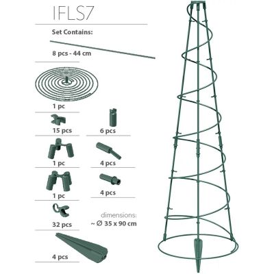 6. PODPORA DO ROŚLIN FLOO SUPPORTS 35X90CM ZIELONY LEŚNY