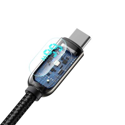 6. Kabel Baseus Display Fast Charging Data USB-A / USB-C 66W 1 m - czarny