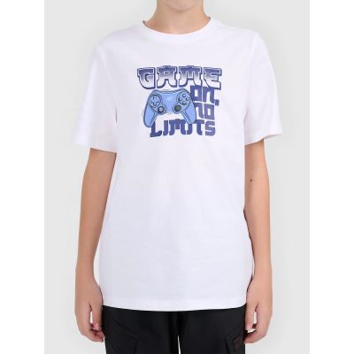 T-shirt z nadrukiem chłopięcy 4F 4FJWAW26TTSHM3517-10S