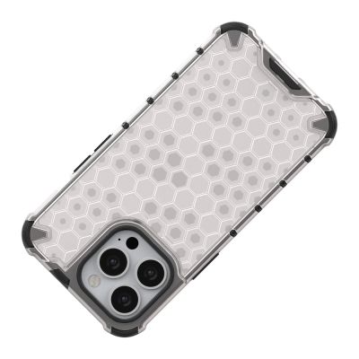 7. Honeycomb etui pancerny pokrowiec z żelową ramką iPhone 13 Pro zielony