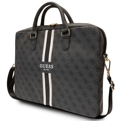 2. Torba Guess 4G Printed Stripes na laptopa 16" - czarna