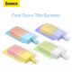 11. Powerbank Baseus Popsicle 5200mAh 20W z wbudowanym kablem Lightning (+ biały kabel Baseus Simple USB-C - USB-C 60W/20V/3A/30cm) - biało-zielony
