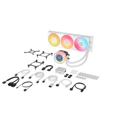 4. CORSAIR iCUE LINK TITAN 360 RX LCD White AIO, 360mm Radiator, Liquid CPU Cooler