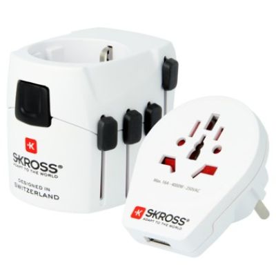 Skross PRO – World & USB Biały