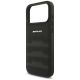 6. Etui Mercedes AMG Leather Debossed Lines Logo na iPhone 18 Pro Max / 17 Pro Max - czarne
