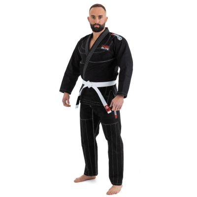 25. Kimono / GI do treningu BJJ - Czarne DBX ELITE A0 + PAS A0