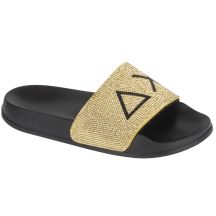 SUN68 Slippers Strass Logo X36211-1143 Złote 39