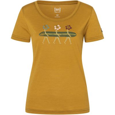 Koszulka damska SUPER.NATURAL W Surfing Flowers Tee żółta