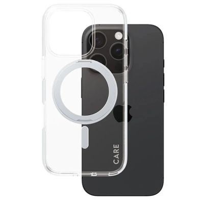 2. Etui CARE by PanzerGlass Feature Kickstand Case z MagSafe na iPhone 16 Pro - srebrne