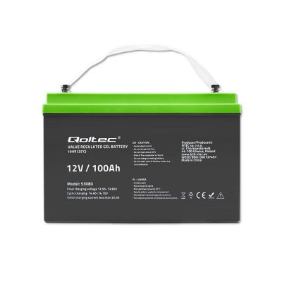 6. QOLTEC AKUMULATOR ŻELOWY 12V | 100AH | GEL