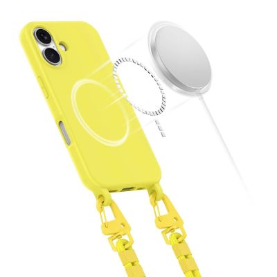 2. Etui Tech-Protect MagNecklace MagSafe ze smyczą na iPhone 16 - żółty