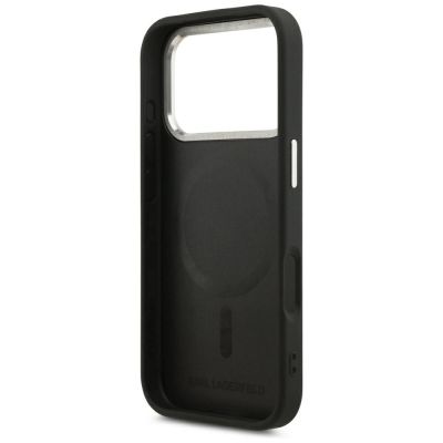 7. Etui Karl Lagerfeld Embossed Open Ring RSG Logo MagSafe na iPhone 17 Pro Max / 18 Pro Max - czarne