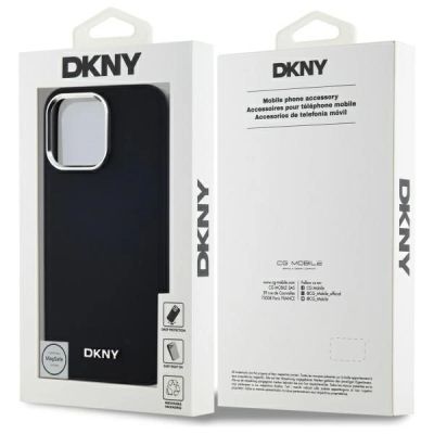 8. Etui DKNY Plain Logo MagSafe na iPhone 14 Pro Max - czarne