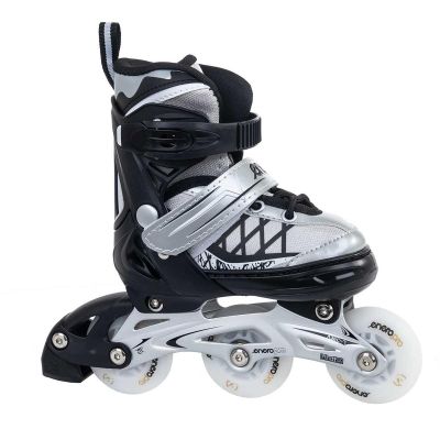 15. ŁYŻWOROLKI-WROTKI-ŁYŻWY 4W1 ENERO PRO LED 26-29 SZARE