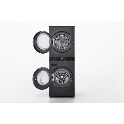 2. Pralko-suszarka WashTower LG WT1210BBF 12/10kg AI DirectDrive z pompą ciepła TurboWash pralka suszarka czarna