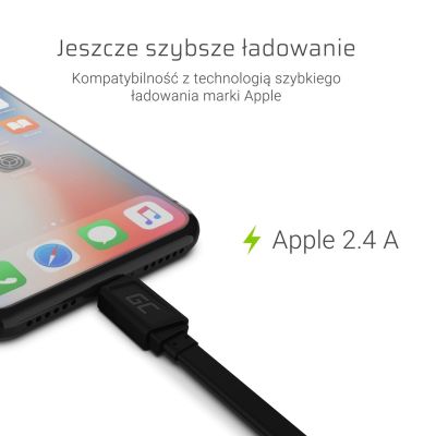 2. GREEN CELL KABEL USB-LIGHTNING 25CM QUICK CHARGE
