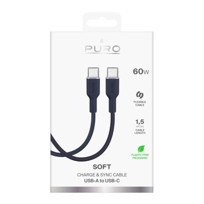 3. Kabel Puro ICON USB-C - USB-C 1,5m - granatowy