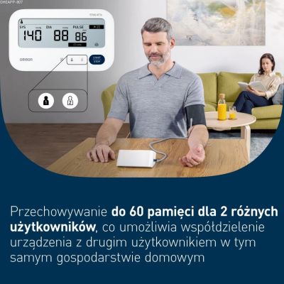 2. Ciśnieniomierz Omron M3 COMFORT AFIB + zasilacz
