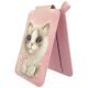 3. Portfel Magnetyczny Nimmy New Big-Eye Cute Pets 2.0 Cat ze stojakiem na telefon - różowe