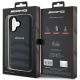 8. Etui AMG Leather Debossed Lines Black Logo na iPhone 16 - czarne