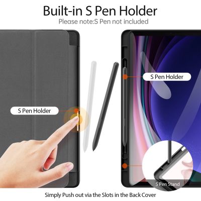 3. Etui Dux Ducis Domo z klapką i smart sleep na Samsung Galaxy Tab S9 - czarne
