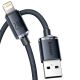 9. Baseus Crystal Shine Series kabel przewód USB do szybkiego ładowania i transferu danych USB Typ A - Lightning 2,4A 2m czarny (CAJY000101)