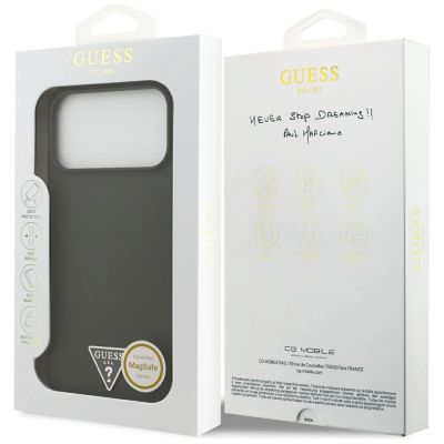8. Etui Guess Silicone Triangle Logo MagSafe na iPhone 17 Pro Max - zielone