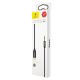 7. Baseus kabel audio stereo przejściówka AUX 3,5 mm mini jack - USB Typ C do telefonu tabletu 120cm czarny (CAM01-01)