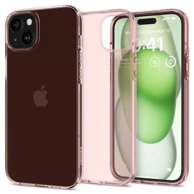 2. Etui Spigen Crystal Flex na iPhone 15 Plus - różowo-przezroczyste