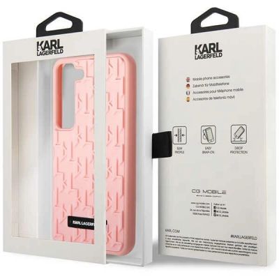 5. Etui Karl Lagerfeld 3D Monogram na Samsung Galaxy S23+ - różowe