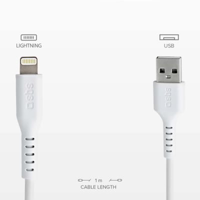 5. Kabel SBS TECABLEUSBIP589W USB-A - Lightning - biały