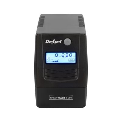3. Zasilacz awaryjny komputerowy UPS REBEL Nanopower PLUS 850 ( OFFLINE, 850VA / 48